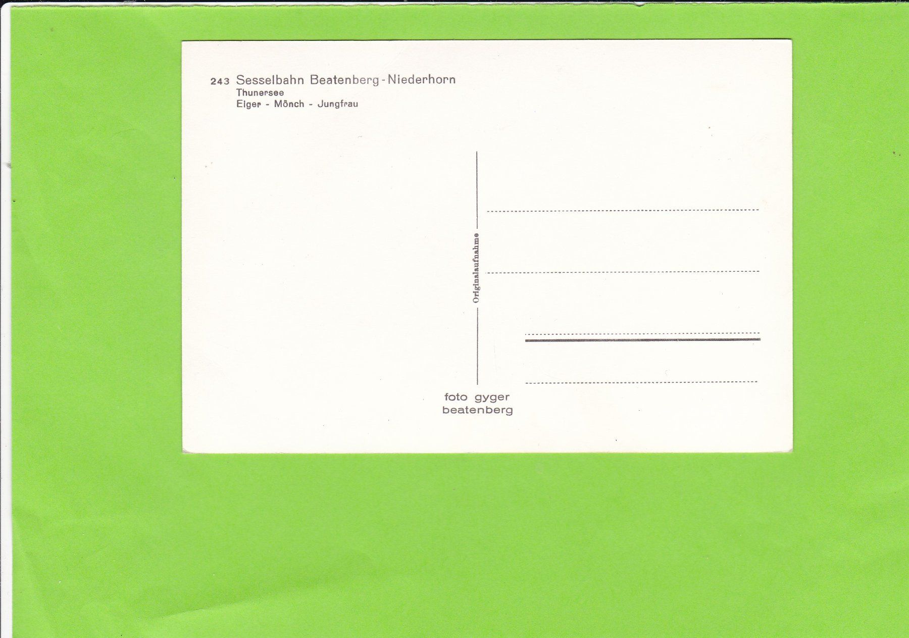 Cartoline postali: Sesselbahn Beatenberg-Niederhorn – Usato da St. Peterzell venduto da neckertal 1