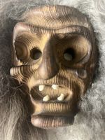 Lötschentaler Tschäggättä‑Maske - handgeschnitzt - 10cm