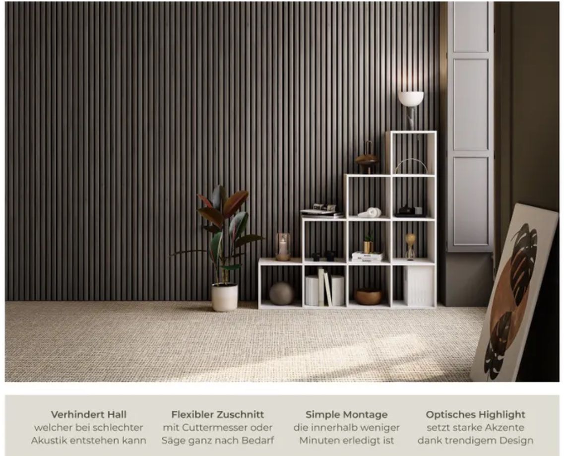Altri accessori: neue 2er Set Akustikpaneele Sonic Wall grau – Nuovo e nell'imballaggio originale da Necker venduto da liq24 2