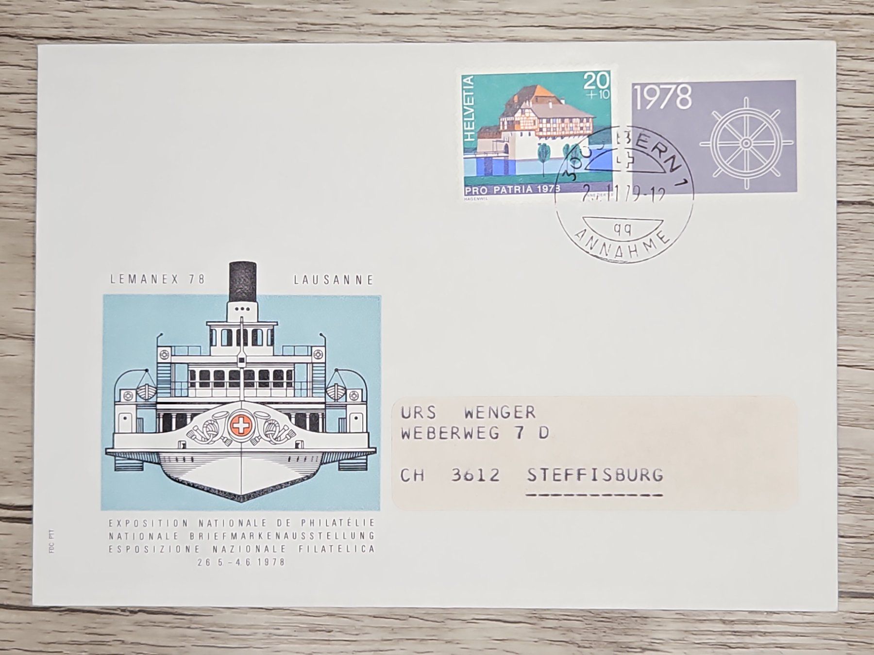 Tutti i francobolli: CL22 Enveloppe + Timbre Suisse 1979 – Usato da Cousset venduto da Patrick_Collections