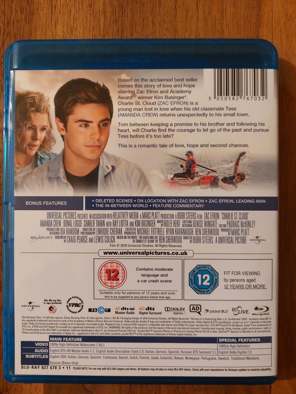 Tutti i DVDs: Blu Ray - Charlie St. Cloud / Wie durch ein Wunder – Usato da Rheinfelden venduto da FilmAuktion 1