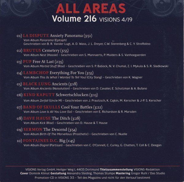 CD: All Areas Volume 216 F15 – Usato da Sessa venduto da fraenklishop 1