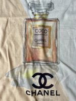 Vintage Top mit Chanel Print, onesize, getragen