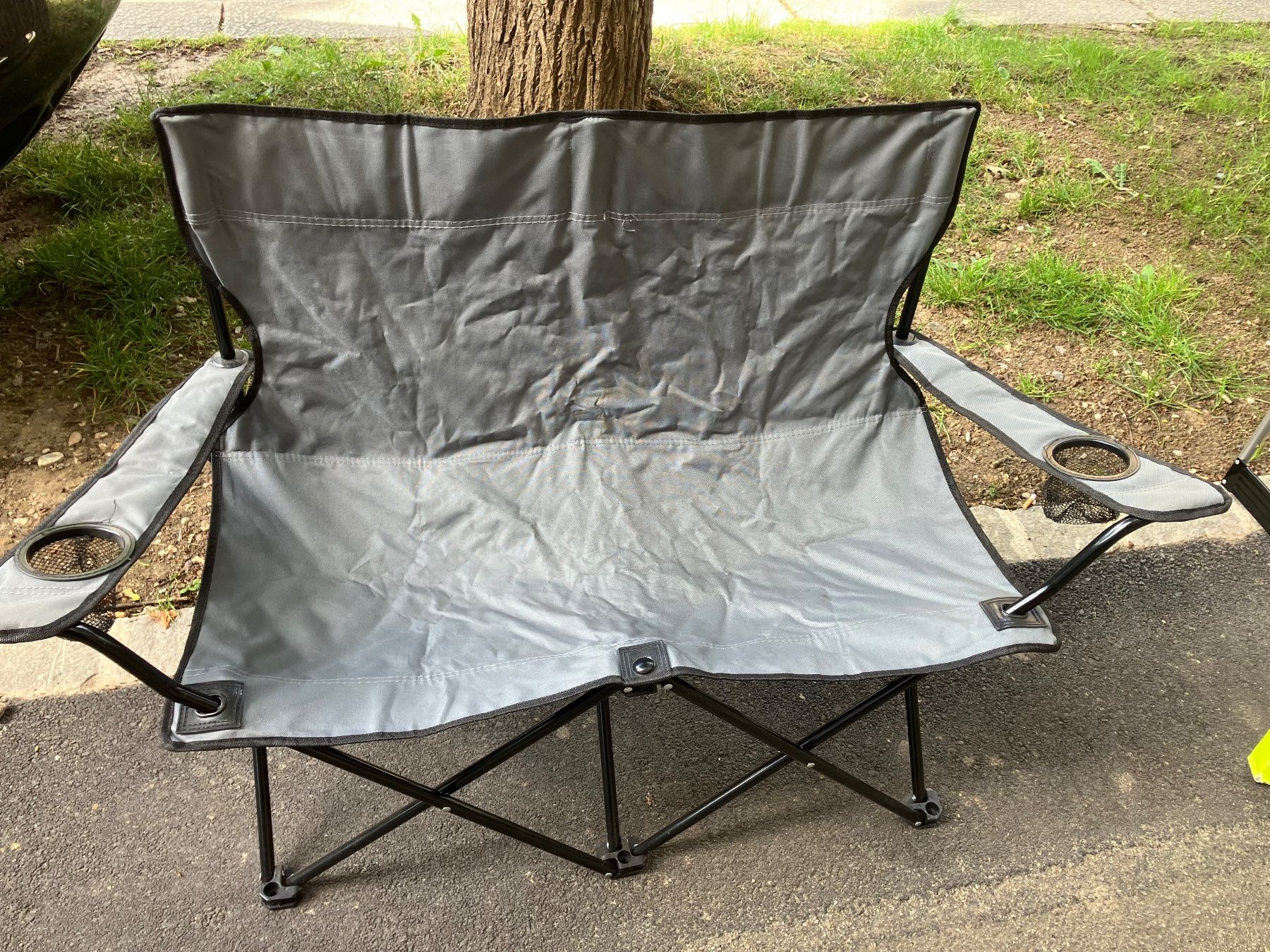 Sedie: Campingstuhl 2-Sitzer Grau neuwertig – Usato da Basel venduto da ampra2276