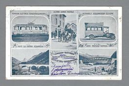1911 FERROVIA ELETTRICA SERVIZIO POSTALE ACQUAROSSA-OLIVONE