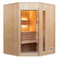 Sauna Vapeur Zen Angulaire 3-4 places LED
