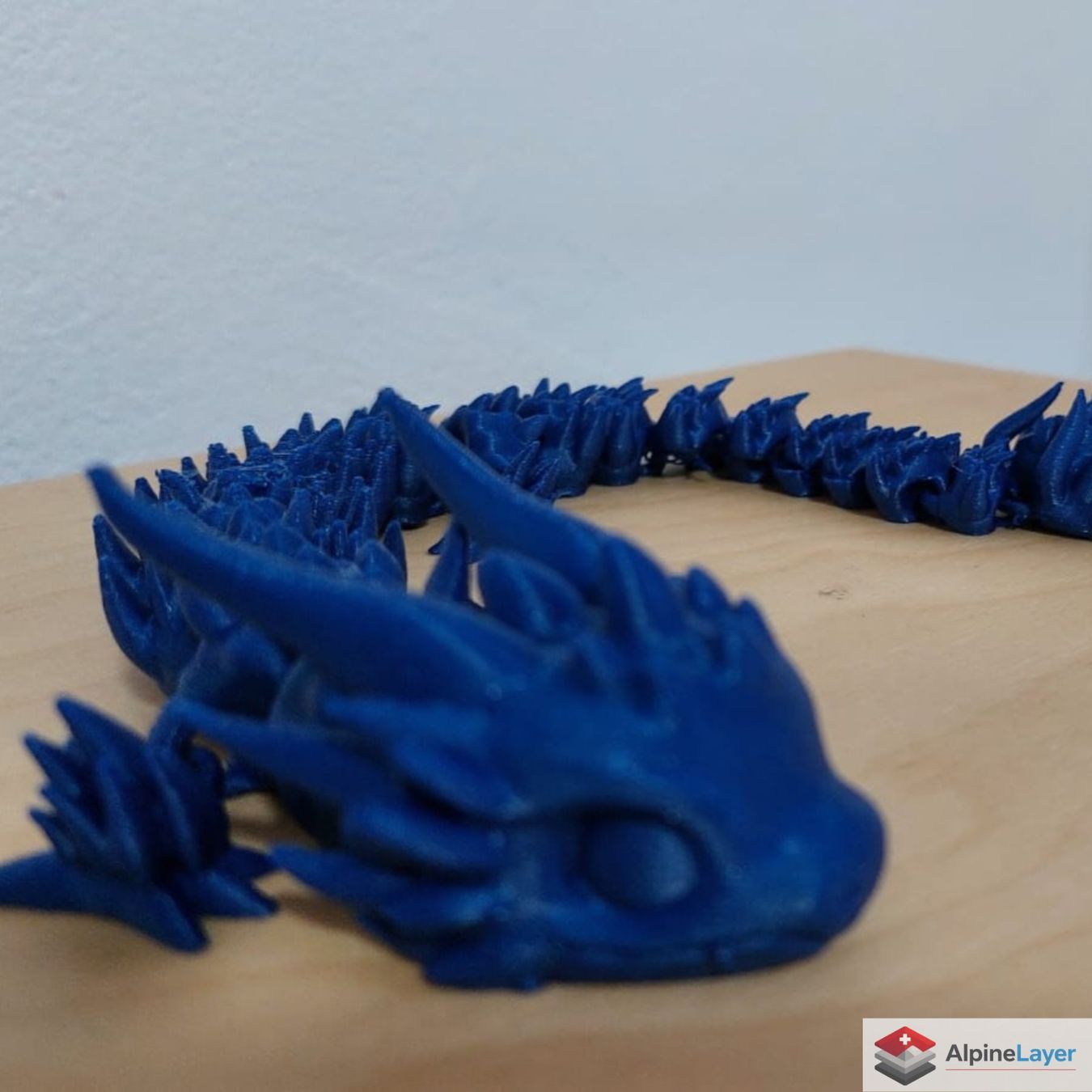 Statuette: Flexi Dragon 3D Printed Articulated Figure Blue – Nuovo (secondo la descrizione) da Losone venduto da AlpineLayer 2
