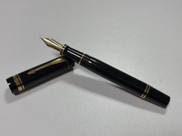 Füller Parker Duofold Schwarz Gold 750 Feder