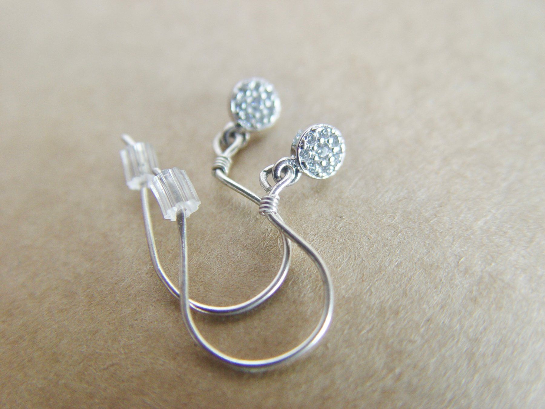 Orecchini pendenti & Orecchini a lobo: Ohrhänger Silber 925 mit Zirkonia Pavé Plättchen – Nuovo (secondo la descrizione) da Henggart venduto da gernli 1