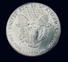 1 Dollar Silbermünze USA 1987 Friedensgöttin vor aufg. Sonne