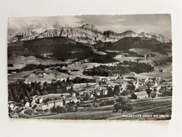 Waldstatt 1954, (App.)mit Säntis. „Foto Gross“