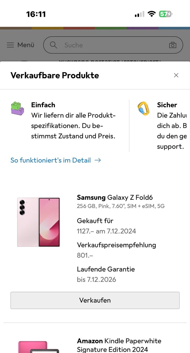 Samsung Handys / Smartphones: Samsung Galaxy Z Fold6 256GB – Gebraucht aus Uetikon am See von Stephi1992 9