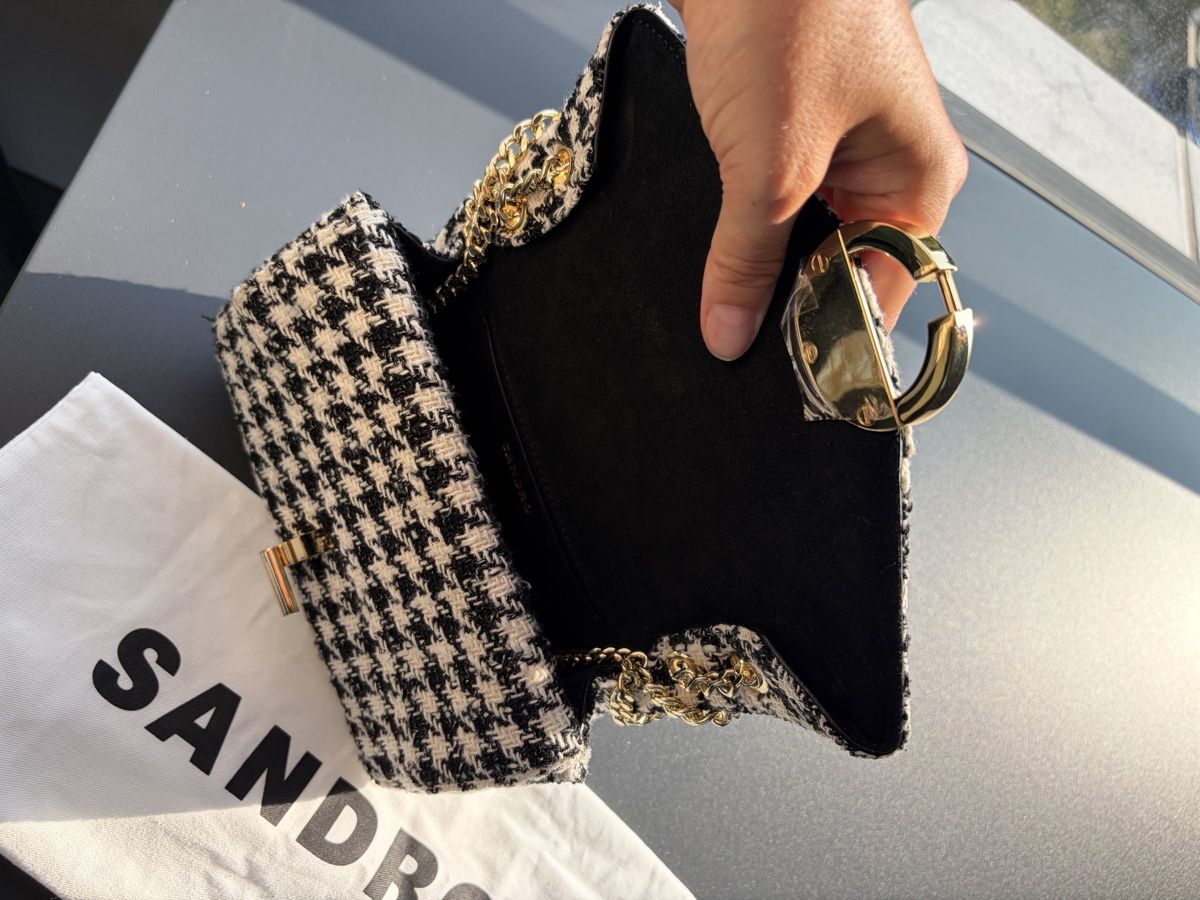 Sandro Borse da donna: Sandro Tasche Tweed Schwarz/Weiss – Nuovo (secondo la descrizione) da Meilen venduto da SabrinaK1992 2