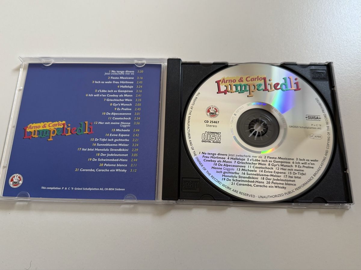 CD: Arno & Carlo Lumpeliedli CD – Usato da Oberried Brienz venduto da Chyara 2