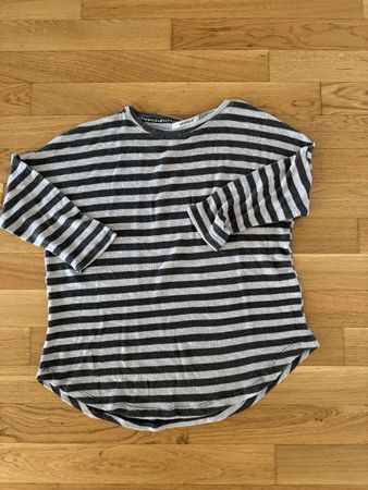 Chicorée Gestreiftes Longsleeve Grau Schwarz Gr. L
