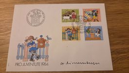1984 Pro Juventute FDC mit Unterschrift