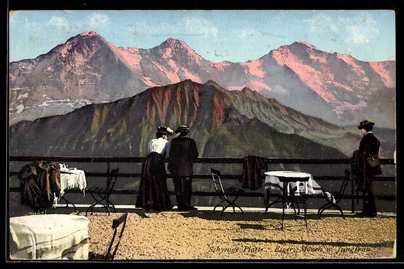 Ansichtskarten: AK Schynige Platte, Eiger, Mönch und Jungfrau – Gebraucht aus Berlin von bartko-reher