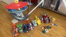 Paw Patrol Zentrale mit den Fahrzeugen und Figuren und 