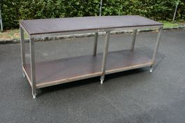Werkbank, Arbeitstisch, Basteltisch, 200 x 60 x 84 cm