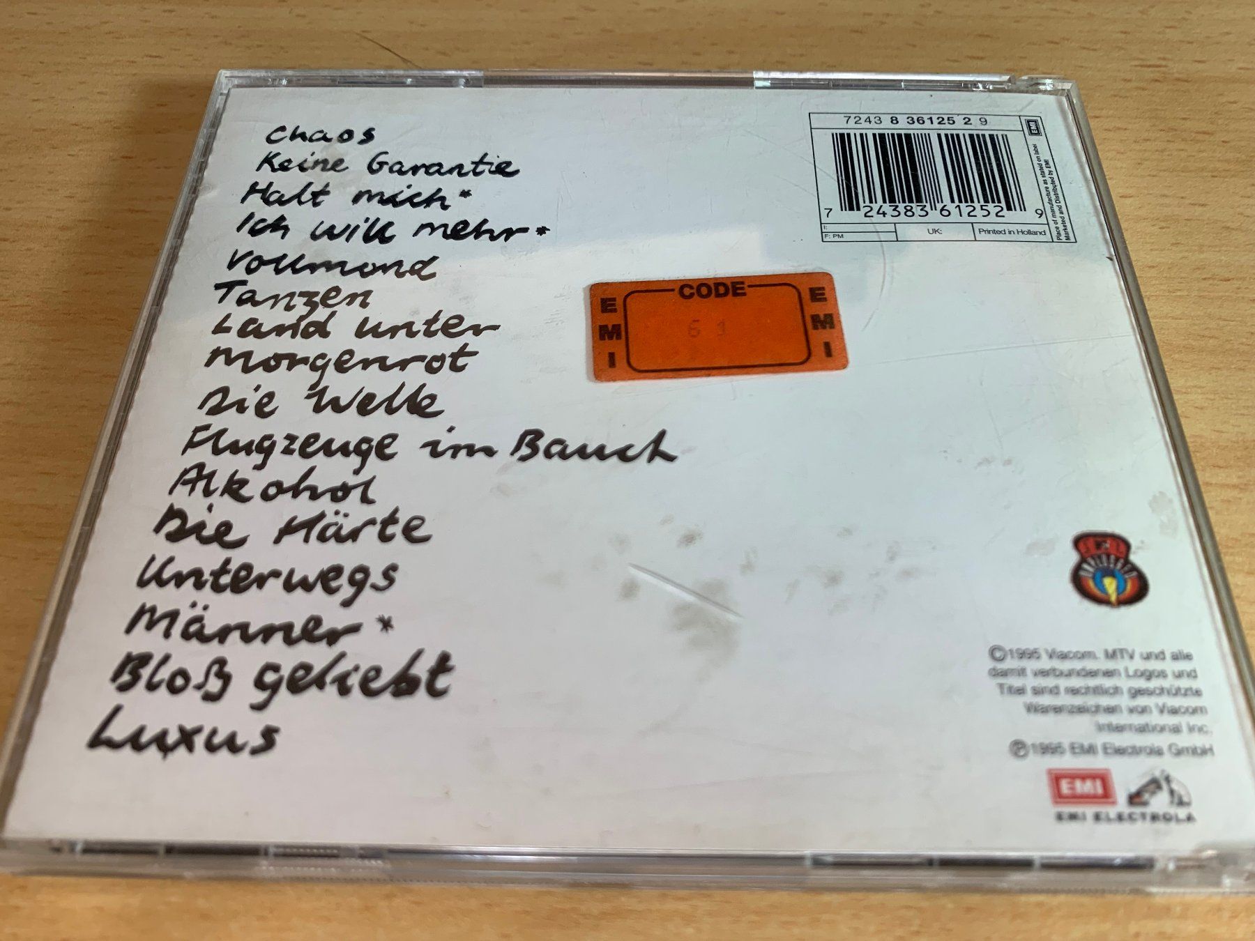 CDs: Herbert Grönemeyer – Unplugged Herbert – Gebraucht aus Rikon im Tösstal von Alpenmutz 1
