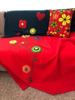 Retro Decke und Kissen