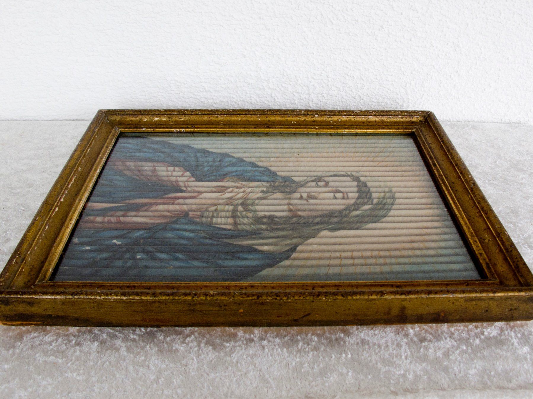 TABULA SCALATA ANDACHTSBILD Antik Heiligenbild Lamellendruck (D ...