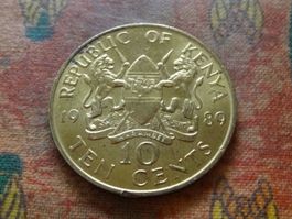 KENYA   10  Cents   1989