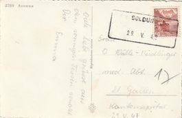 Aushilfsstempel Solduno auf Ak