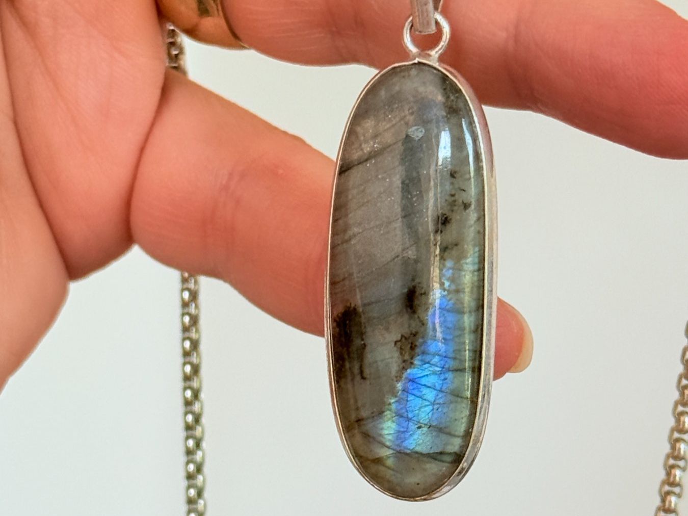 Catenine: Collier avec labradorite - Élégant & Naturel! – Nuovo e nell'imballaggio originale da Genève venduto da AWWA