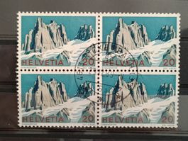 1972 Spannöder Viererblock Vollstempel