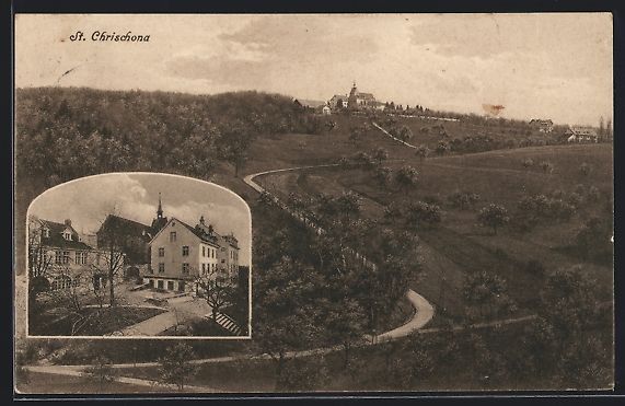 Cartoline postali: St. Chrischona, Strassenpartie und Gesam – Usato da Berlin venduto da bartko-reher