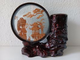 Diorama chinois en liège / Kork chinesische Diorama