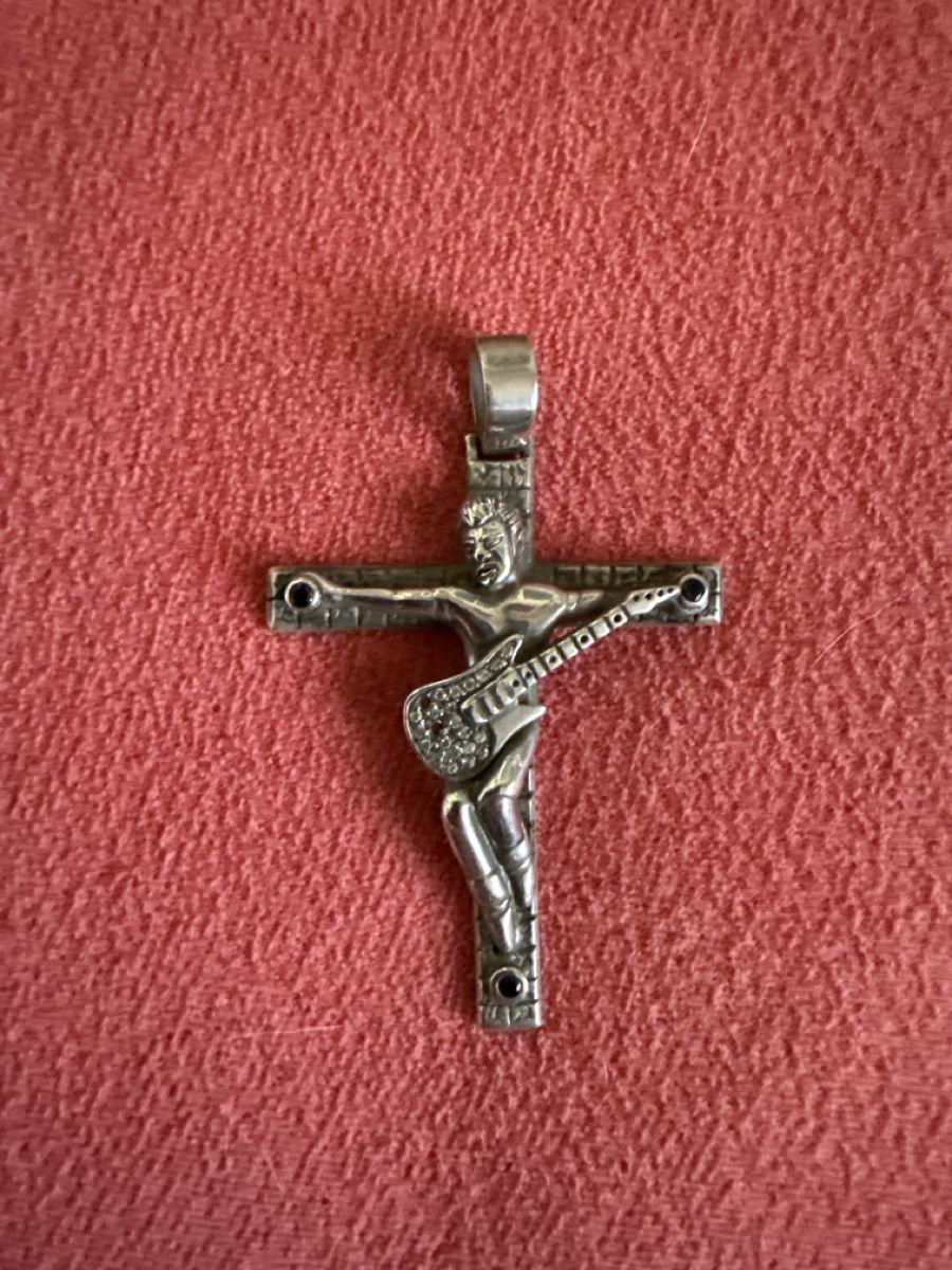 Anhänger: Johnny  Hallyday croix Argent 925 – Gebraucht aus Neyruz FR von dom1964