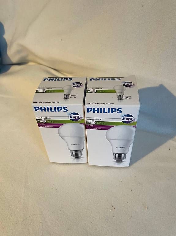 Lampade: 2 Philips Lampen 11W LED, E27, NEU     A75 – Usato da Schötz venduto da amore14