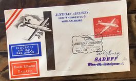 Österreich - Erstflug Brief Austrian airlines, 1960