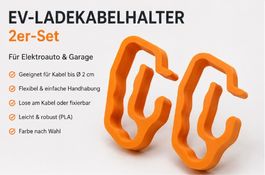 2er-Set EV-Ladekabelhalter Kabelklemme bis 20 mm für Elektro