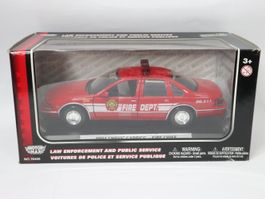 1993 Chevrolet Caprice Fire Chief Feuerwehr 1:24 Motor Max