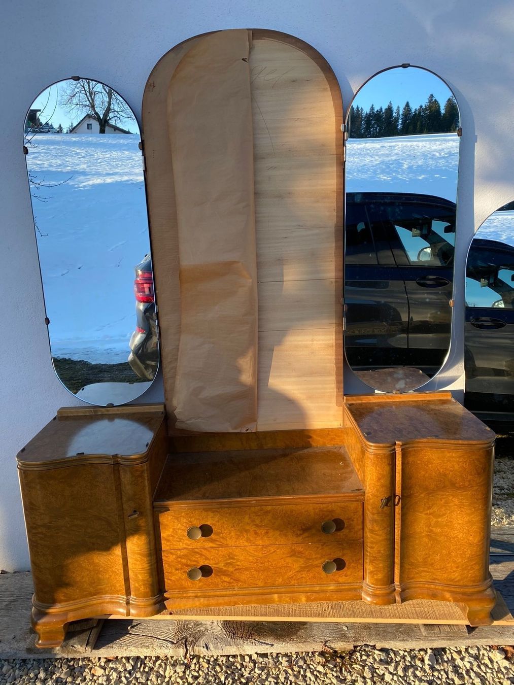 Tavoli da trucco: Coiffeuse triptyque style art sapin – Usato da La Chaux-de-Fonds venduto da cle_ll7r 2