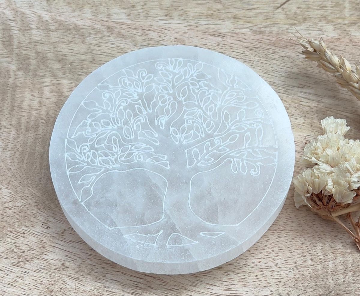 Mineralien & Heilsteine: Seelenit Scheibe Lebensbaum – Neu und originalverpackt aus Rodels von Heilsteinenergie