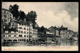 AK Zürich, Die Schipfe an der Limmat