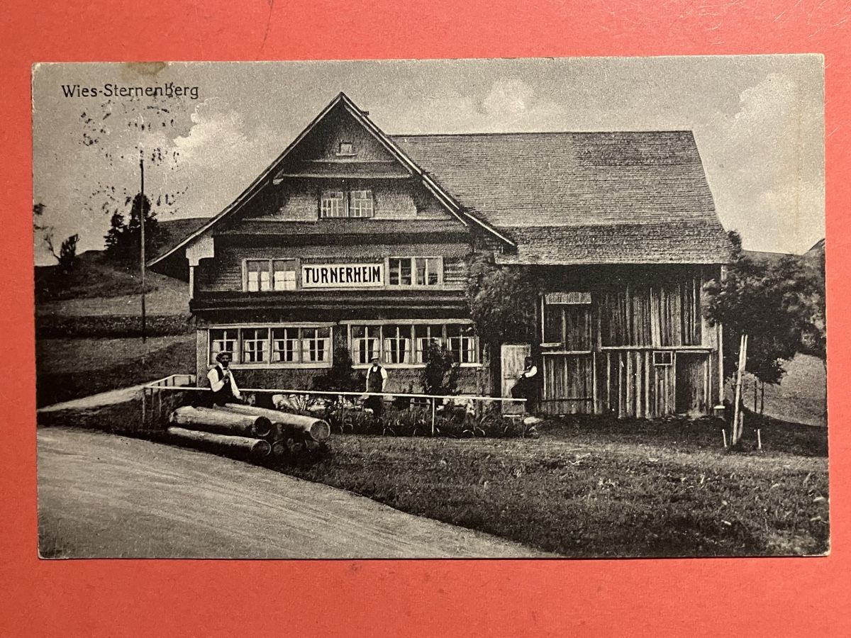 Cartoline postali: Alte Ansichtskarte Wies-Sternenberg, Turnerheim – Usato da Bauma venduto da Baumer71