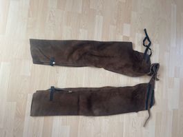 braune Western-Chaps aus Wildleder