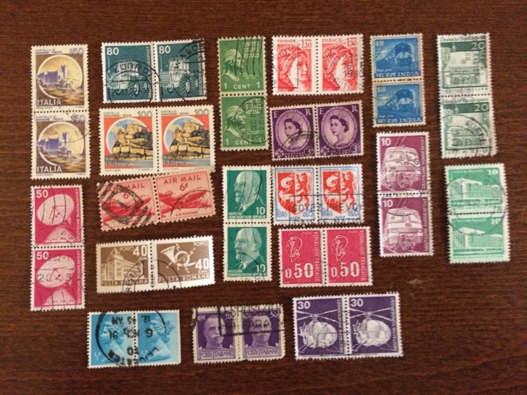 Alle Briefmarken: 20 Doppel Briefmarken – Gebraucht aus Basel von Adler61