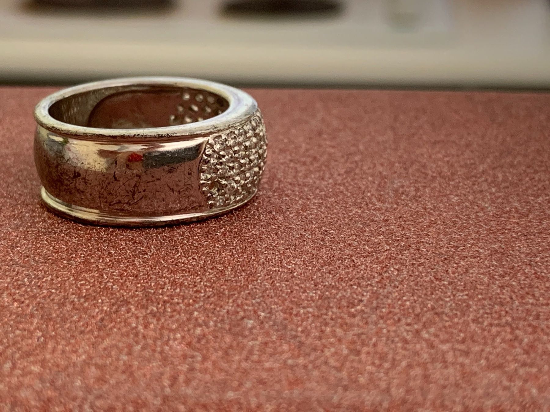 Ringe: Silberring 5 reihig white stone (gr.60) – Gebraucht aus Dittingen von Bellevista 1