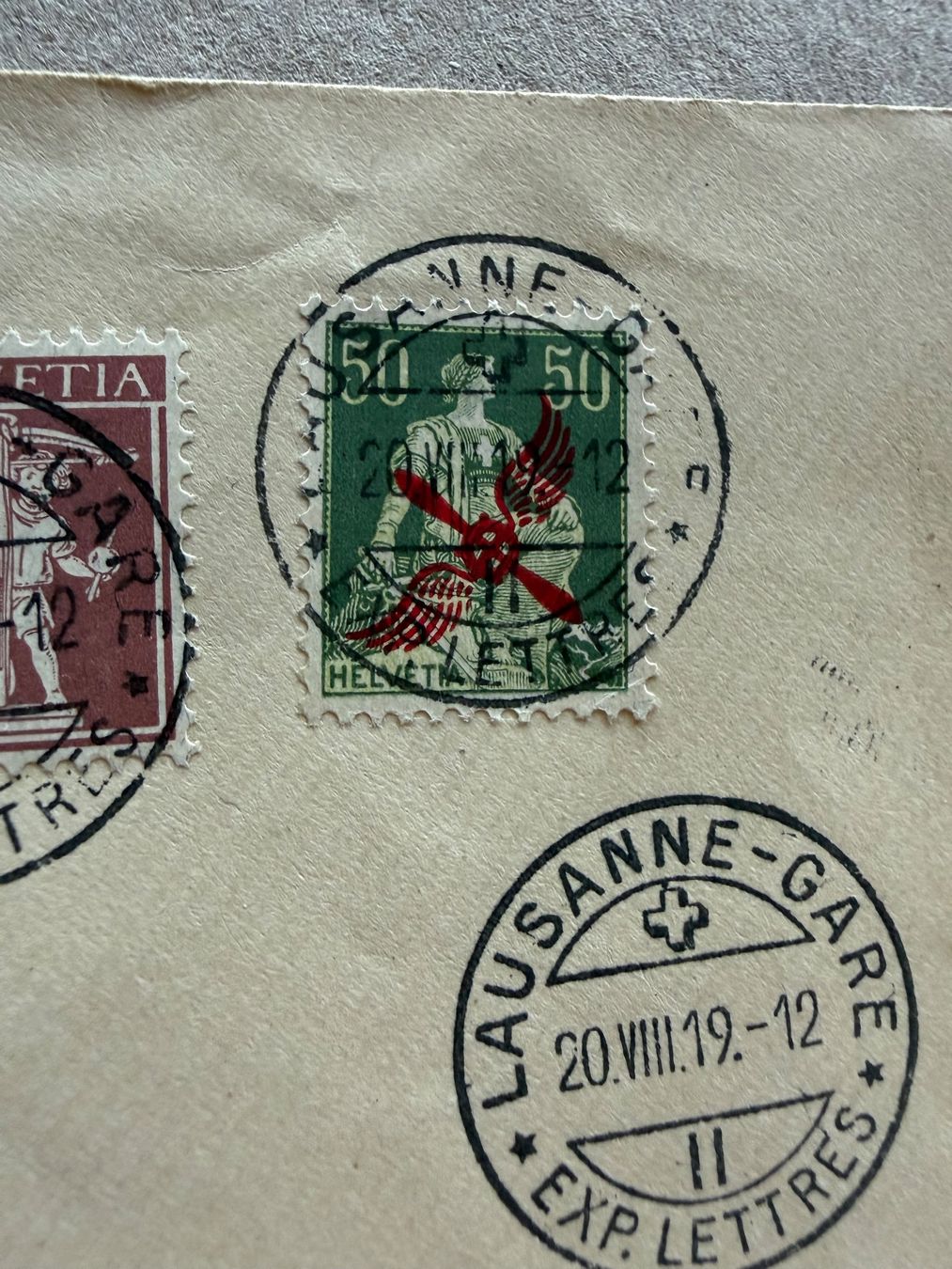Tutti i francobolli: F2, Brief, Lausanne, geflogen – Usato da Aarau venduto da hilde47 1