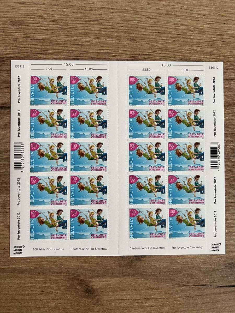 Tous les timbres: Zierbogen Pro Juventute 2012 postfrisch – Neuf (Voir description) à Braunau par Desil2511