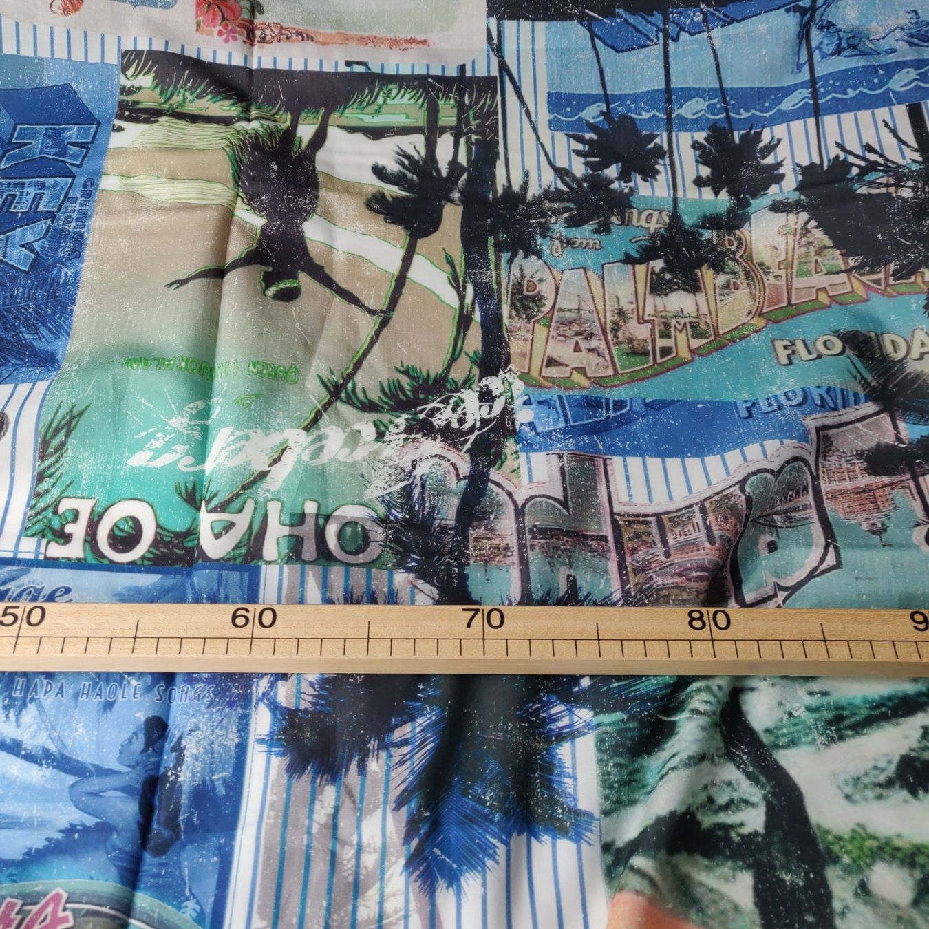 Tessuti: Designer Baumwolle Batist Panel ICEBERG 1.00x1.40m Surf – Nuovo (secondo la descrizione) da Lufingen venduto da Voyager7 7