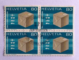 4 er  Dienstmarken mit Stempel Bern