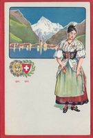 URI, FLÜELEN, TRACHT, WAPPEN, LITHO