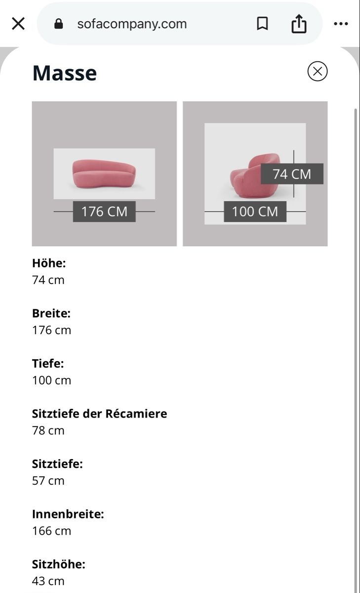 Divani: Sofa Rose Sofacompany rostbraun/terracotta Samt – Usato da Biel/Bienne venduto da leo_h2vb 6